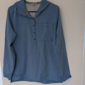 Exofficio Women's Light Blue Hooded Sweater